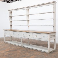 Grand meuble d’épicerie en bois peint — début XXème