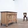 Commode en noyer et marbre noir - France XIXème