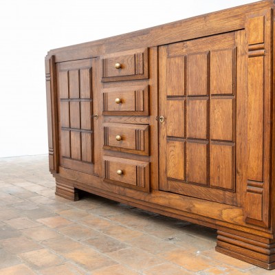 Enfilade en chêne Art Déco France 1930