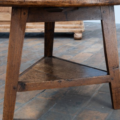 Table de Cricket en chêne - 19ème