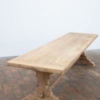 Grande table de monastère en chêne - XXème