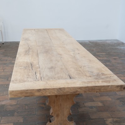 Grande table de monastère en chêne - XXème