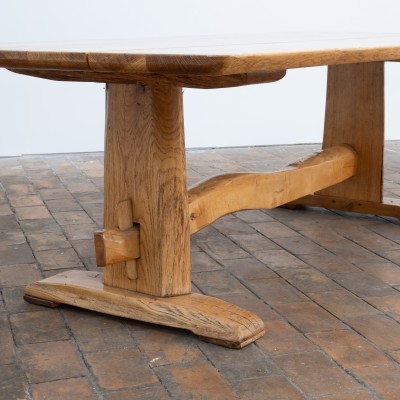 Table de repas en chêne massif - France design XXème