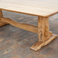 Table de repas en chêne massif - France design XXème