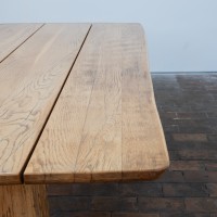 Table de repas en chêne massif - France design XXème