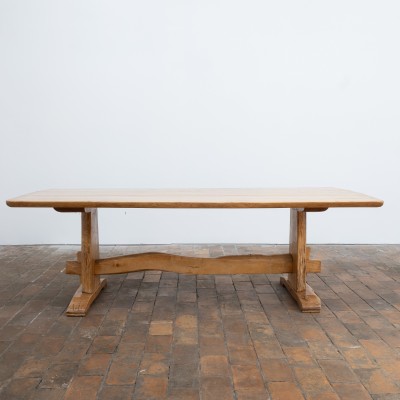 Table de repas en chêne massif - France design XXème