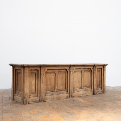 Ancien comptoir de commerce en chêne - France XIXème