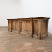 Ancien comptoir de commerce en chêne - France XIXème