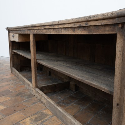 Ancien comptoir de commerce en chêne - France XIXème