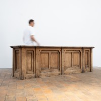 Ancien comptoir de commerce en chêne - France XIXème