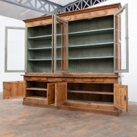 Oak and Pine Bookcase — France Early 20th Century