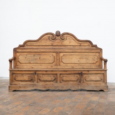 19th Century Pine Storage Bench