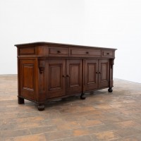 ANTIQUE RESTAURANT SIDEBOARD IN PITCH PINE — EARLY 20TH CENTURY