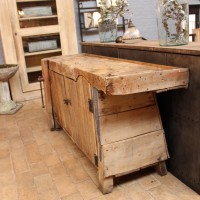 Former wooden workbench