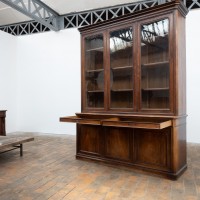 Grande bibliothèque vitrée en palissandre – XIXe siècle