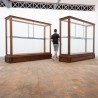 1 à 2 grandes vitrines centrale de musée en chêne – Début du XXe siècle