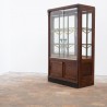 ANTIQUE WOOD, GLASS AND BRASS SHOP DISPLAY CABINET – EARLY 20TH CENTURY