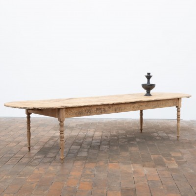 Large wooden community table, early 20th century