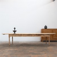 Grande table de communauté en bois, début XXème