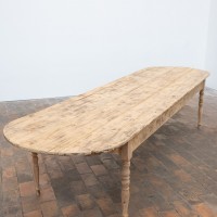 Large wooden community table, early 20th century