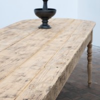 Grande table de communauté en bois, début XXème