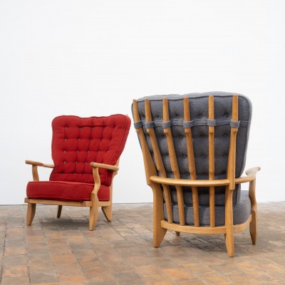 Paire de fauteuils  Guillerme et chambron - 1960