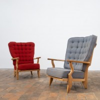 Paire de fauteuils  Guillerme et chambron - 1960