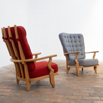 Paire de fauteuils  Guillerme et chambron - 1960