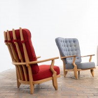 Paire de fauteuils  Guillerme et chambron - 1960