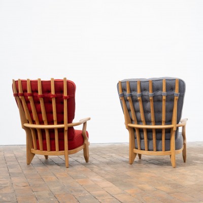 Paire de fauteuils  Guillerme et chambron - 1960