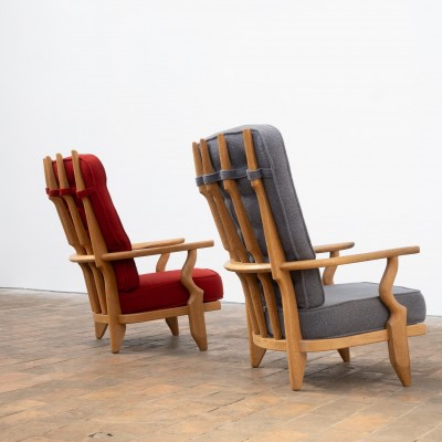 Paire de fauteuils  Guillerme et chambron - 1960