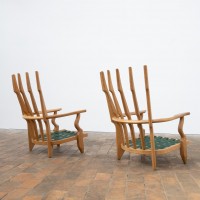 Paire de fauteuils  Guillerme et chambron - 1960