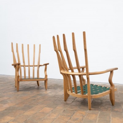 Pair of Armchairs by Guillerme and Chambron – 1960s