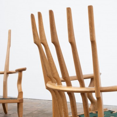Paire de fauteuils  Guillerme et chambron - 1960