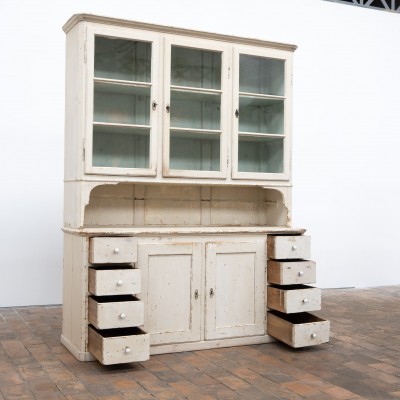 Grand vaisselier ancien en bois peint – début XXe siècle