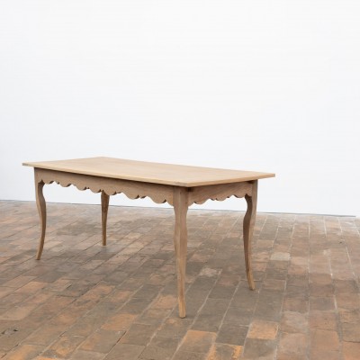Ancienne table de ferme en chêne à rallonge – XIXe siècle
