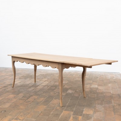 Ancienne table de ferme en chêne à rallonge – XIXe siècle