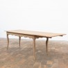 Ancienne table de ferme en chêne à rallonge – XIXe siècle
