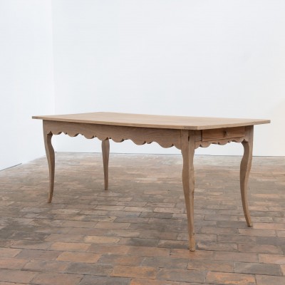 Ancienne table de ferme en chêne à rallonge – XIXe siècle