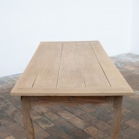 Ancienne table de ferme en chêne à rallonge – XIXe siècle
