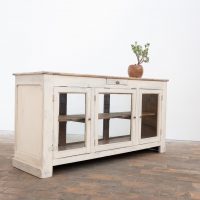 Ancien comptoir vitrine en bois peint – début XXe siècle