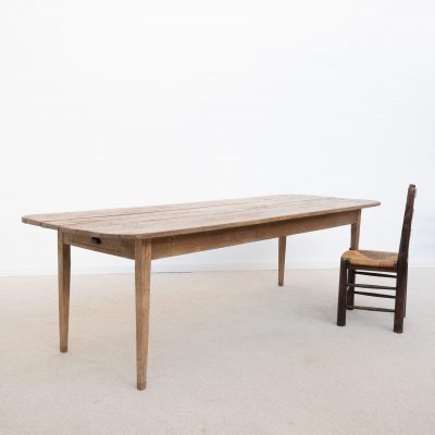 Ancienne table de ferme en chêne – XIXe siècle