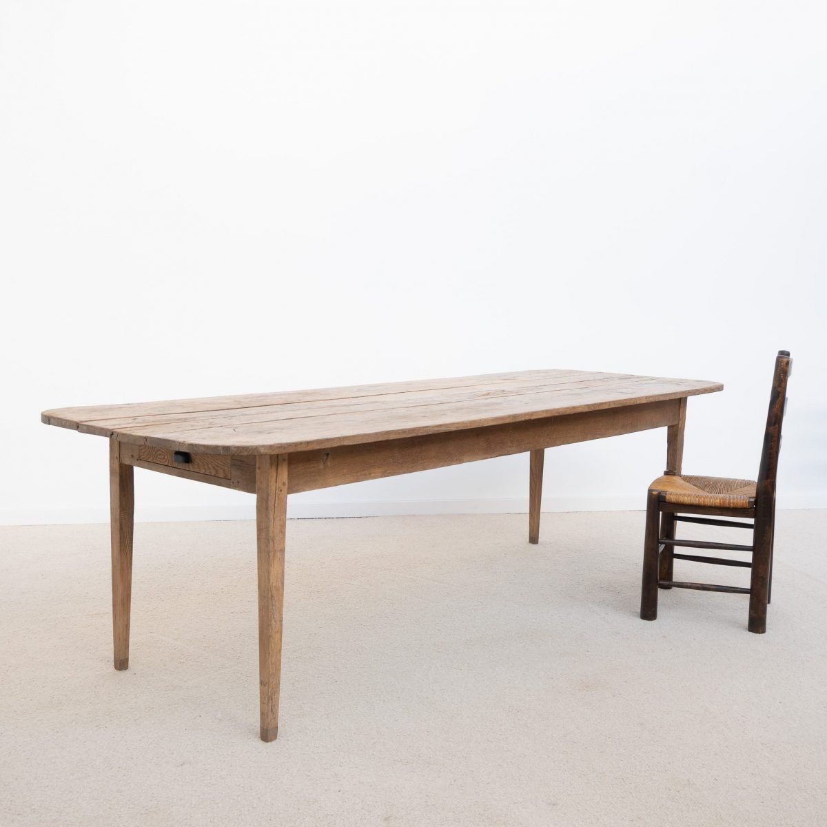 Ancienne table de ferme en chêne – XIXe siècle
