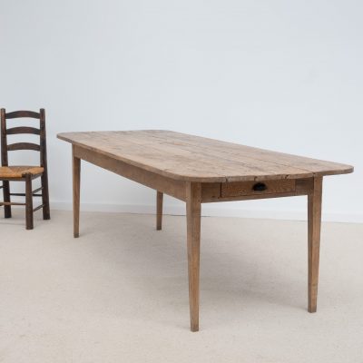 Ancienne table de ferme en chêne – XIXe siècle
