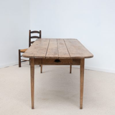 Ancienne table de ferme en chêne – XIXe siècle