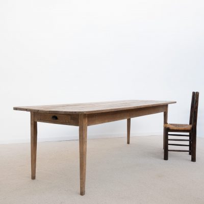 Ancienne table de ferme en chêne – XIXe siècle
