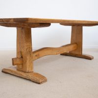 Table de repas en chêne massif - France design XXème