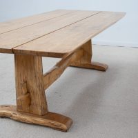 Table de repas en chêne massif - France design XXème