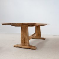 Table de repas en chêne massif - France design XXème