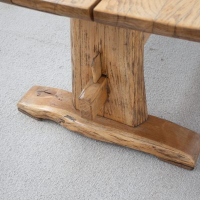 Table de repas en chêne massif - France design XXème